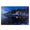 Northlight 23.75" LED Lighted Rustic Lodge Cabin On The Lake Canvas Wall Art -Twinkly Popular Shop northlight nj83088 71067.1663615644
