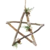 Northlight 13.75" Snowy Pinecone Branch Christmas Star Wall Decor