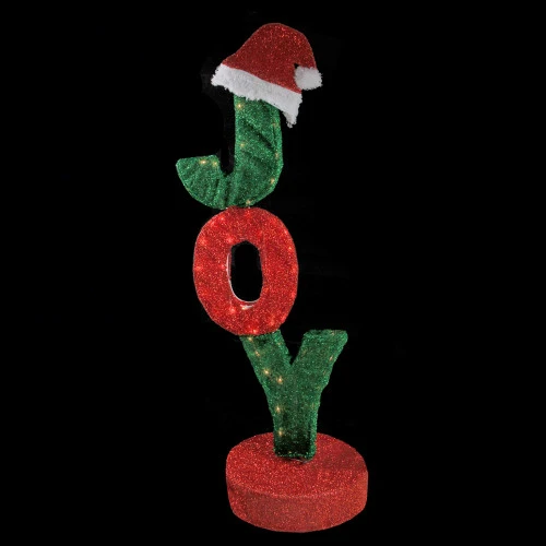 Northlight 43.5" Rotating Red And Green Lighted "JOY" Sign Outdoor Christmas Decoration 4 Northlight 43.5" Rotating Red And Green Lighted "JOY" Sign Outdoor Christmas Decoration - Image 2