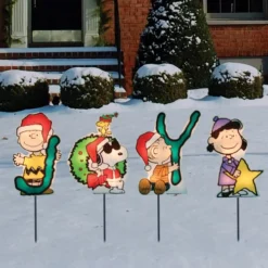 Northlight Set Of 4 Lighted "JOY" Peanuts And Snoopy Christmas Lawn Pathway Markers - 32913548 -Twinkly Popular Shop northlight pw 40351 1 86579.1588403271
