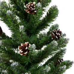 Northlight 24" Frosted Norway Pine With Pine Cones Medium Artificial Christmas Tree, Unlit -Twinkly Popular Shop northlight v03993 04 02393.1691247510