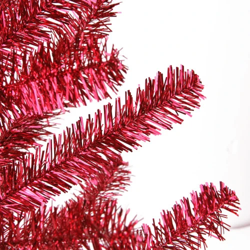 Northlight 3' Medium Red Tinsel Twig Artificial Christmas Tree, Unlit 4 Northlight 3' Medium Red Tinsel Twig Artificial Christmas Tree, Unlit - Image 2