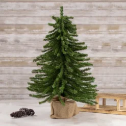 Northlight 2' Potted Downswept Mini Village Pine Medium Artificial Christmas Tree, Unlit -Twinkly Popular Shop northlight v15951 style 83670.1665432992