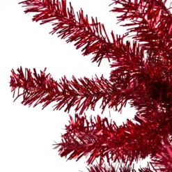 Northlight 7' Metallic Red Tinsel Artificial Christmas Tree - Unlit -Twinkly Popular Shop northlight v27326 3 38360.1588356285