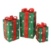 Northlight Set Of 3 Lighted Tall Green Gift Boxes With Red Bows Christmas Outdoor Decorations 18" -Twinkly Popular Shop northlight y15961 83766.1587645149