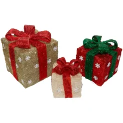 Northlight Set Of 3 Lighted Red And Gold Gift Boxes Christmas Outdoor Decorations 10" -Twinkly Popular Shop northlight y76261 05 02682.1697041491