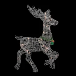 Northlight 25.5" Silver And Green Lighted Prancing Reindeer Christmas Outdoor Decoration -Twinkly Popular Shop northlight y83838 3new 80318.1665580043