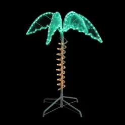 Northlight 2.5' Green And Tan LED Palm Tree Rope Light Outdoor Decoration