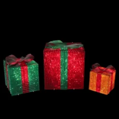 Northlight Set Of 3 Lighted Glistening Gift Box And Bow Outdoor Christmas Decoration 6 Northlight Set Of 3 Lighted Glistening Gift Box And Bow Outdoor Christmas Decoration -Twinkly Popular Shop northlight zg15689 black 54520.1664119880