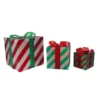Northlight Set Of 3 Red And Green Striped Gift Boxes Outdoor Christmas Decorations 8" G -Twinkly Popular Shop northlight zg15690 64396.1588415666