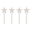 Northlight 4ct Lighted Star Christmas Pathway Marker With Lawn Stakes White Wire - Clear Lights