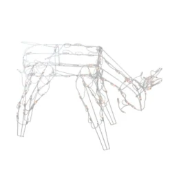 Northlight 37" White Feeding Reindeer Lighted Christmas Outdoor Decoration