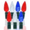 70 Light Red, White & Blue C6 LED Christmas Lights