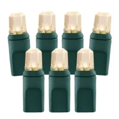 70 Light Warm White Pentagon Gem LED Christmas Lights