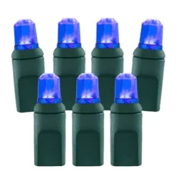 70 Light Blue Pentagon Gem LED Christmas Lights