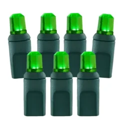 70 Light Green Pentagon Gem LED Christmas Lights