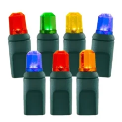 70 Light Multi Pentagon Gem LED Christmas Lights