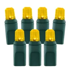 70 Light Yellow Pentagon Gem LED Christmas Lights