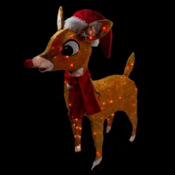29" Brown And Red Pre-Lit Soft Reindeer Christmas Outdoor Decor - Clear Lights 8 29" Brown And Red Pre-Lit Soft Reindeer Christmas Outdoor Decor - Clear Lights -Twinkly Popular Shop productworks 60536 3 13241.1588406614
