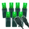 Wide Angle Conical - 6" Spacing, 50 Bulb, Grn Cord, UL Coaxial RY Plug - Full Wave - Green -Twinkly Popular Shop pry g 3