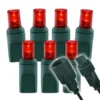 Wide Angle Conical - 4" Spacing, 100 Bulb, Grn Cord, UL Coaxial RY Plug - Full Wave - Red -Twinkly Popular Shop pry r 4