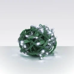 70 Light 4600K Pure White 5 Mm Wide Angle Conical LED Christmas Lights - Balled