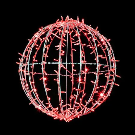 40" Foldable Sphere - LED - Red - Commercial Grade 3 40" Foldable Sphere - LED - Red - Commercial Grade