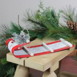 Northlight 14" Red And White Sled Glitter Christmas Wall Hanging -Twinkly Popular Shop roman 47059 3 36885.1665610748