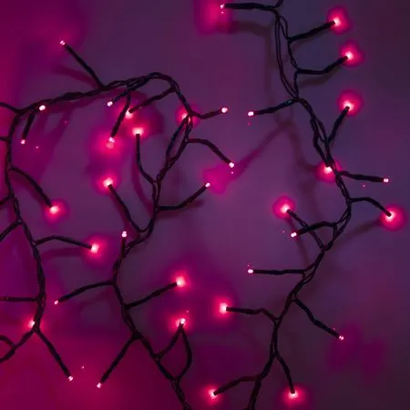 LED Cluster Light Set - 8 Function Memory Controller With Remote - 500 Bulbs - Magenta 5 LED Cluster Light Set - 8 Function Memory Controller With Remote - 500 Bulbs - Magenta - Image 3