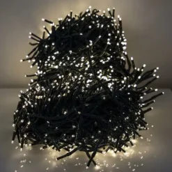 LED Cluster Light Set - 8 Function Memory Controller With Remote - 3 Sets Of 500 Bulbs - Warm White