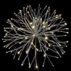 24" Silver Twinkle Starburst - Warm White LED Lights -Twinkly Popular Shop sl tsb 24 ww sl 1