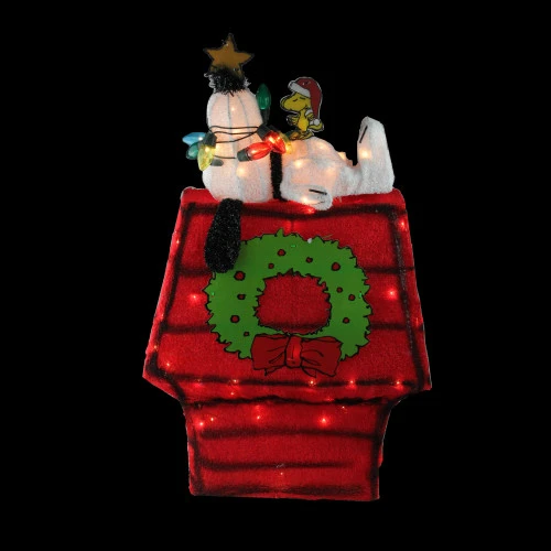 Northlight 18" Lighted Snoopy On Dog House Outdoor Christmas Yard Decoration 4 Northlight 18" Lighted Snoopy On Dog House Outdoor Christmas Yard Decoration - Image 2