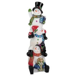 49" Illuminated Holiday Snowman Statue