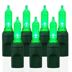 70 Light T5 Smooth Lime Green LED Christmas Lights