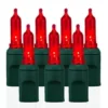 70 Light T5 Smooth Red LED Christmas Lights
