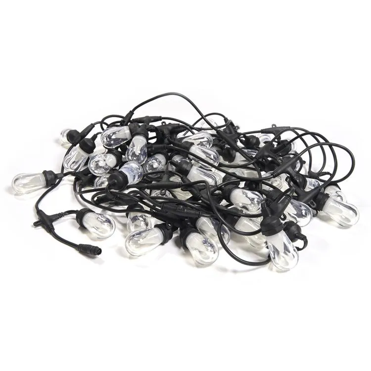 50 RGB SPI S14 Bulb, Black Cable, 12" Spacing - No Lead Wire 3 50 RGB SPI S14 Bulb, Black Cable, 12" Spacing - No Lead Wire