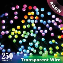 Twinkly Pro - RGBW Capsule - 250 Lights - 4" Spacing - Transparent Wire - Single Line -Twinkly Popular Shop twinkly web 2020 13510