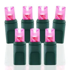 70 Light Pink 5 Mm Wide Angle Conical LED Christmas Lights
