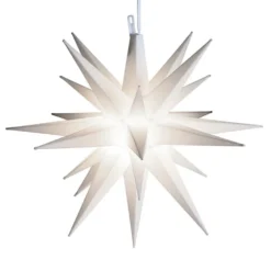 14" Moravian Star, White