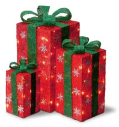 Northlight Set Of 3 Lighted Tall Red Gift Boxes With Green Bows Christmas Outdoor Decorations 18" -Twinkly Popular Shop x4k6vqjbfxzfnkppvjlhxuoldg2gtp1j 85284.1587645150