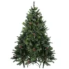 Northlight 6.5' Full Snowy Delta Pine With Pine Cones Artificial Christmas Tree, Unlit