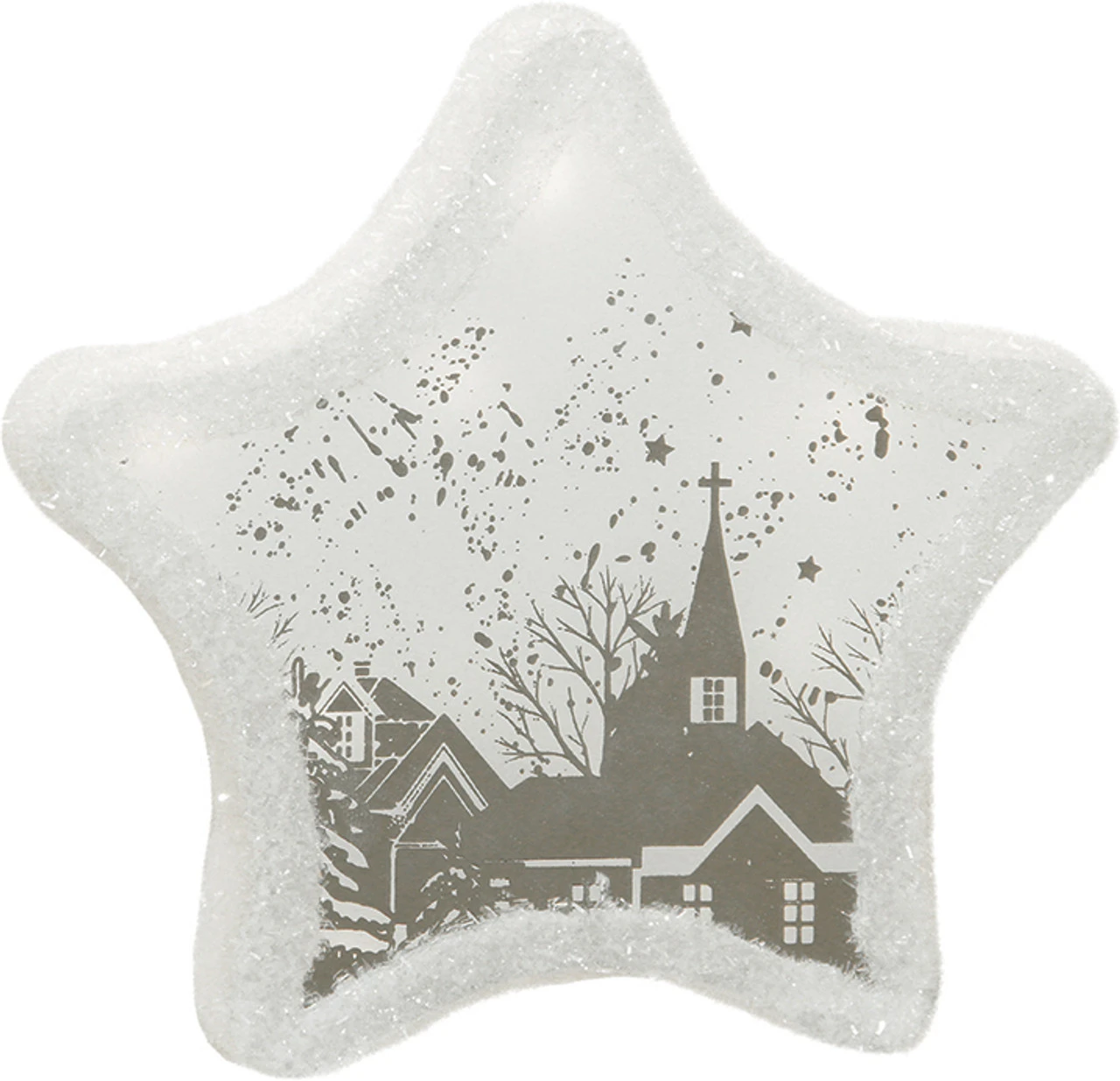 Northlight 8" Pre-Lit White LED Sparkle Star Winter Scene Christmas Tabletop Decor 3 Northlight 8" Pre-Lit White LED Sparkle Star Winter Scene Christmas Tabletop Decor