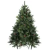 Northlight 7' Full Snowy Delta Pine With Cones Artificial Christmas Tree, Unlit